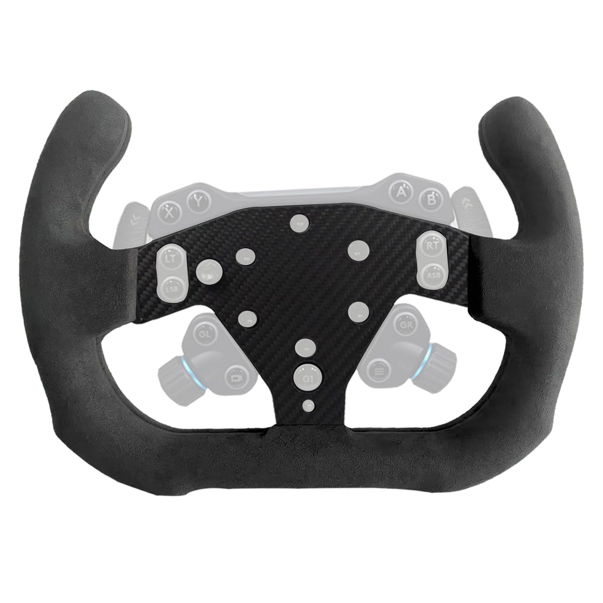 Latest Dual Perforated Leather Grip For Logitech G RS50 System; lightweight Real Carbon Fiber Compatible with Logitech G RS On Xbox Series X/S PS4/PS5 PC Wheel Hub (13 inch-Dual Perforated Leather)