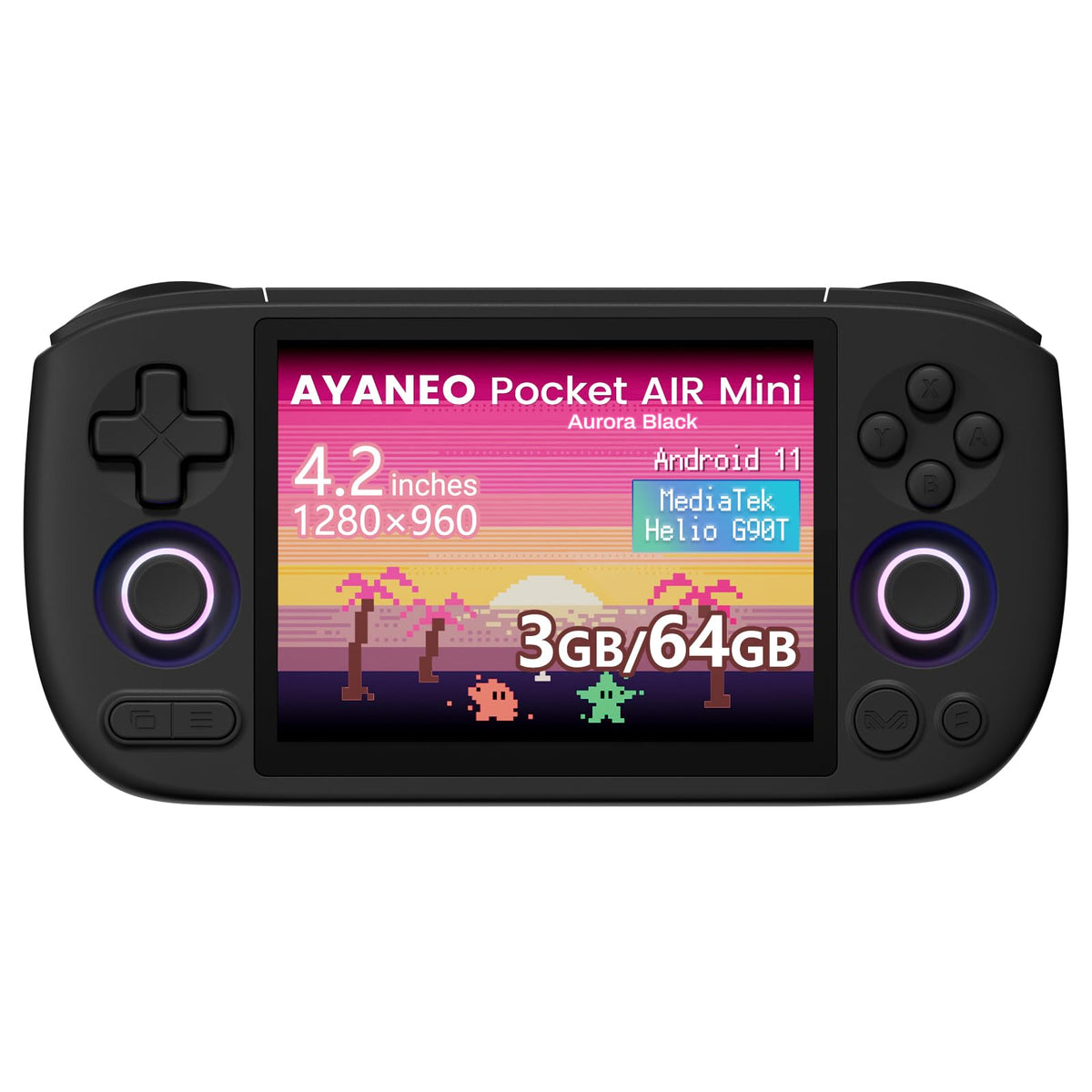 AKNES AYANEO Pocket AIR Mini Retro Handheld Game Console, 3G+64G