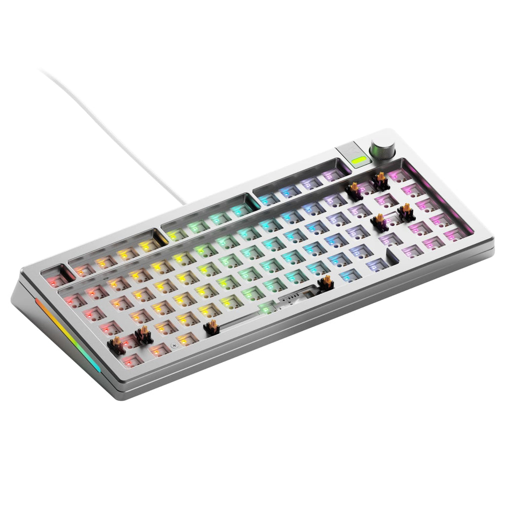 GLORIOUS Gaming - GMMK 3 PRO Barebones Custom Keyboard Kit w/Knob, Custom Modular Aluminum Body & Gasket System, Hotswappable 100% Keyboard, Sound Dampening Foam, Aluminum Switch Plate ANSI (Black)