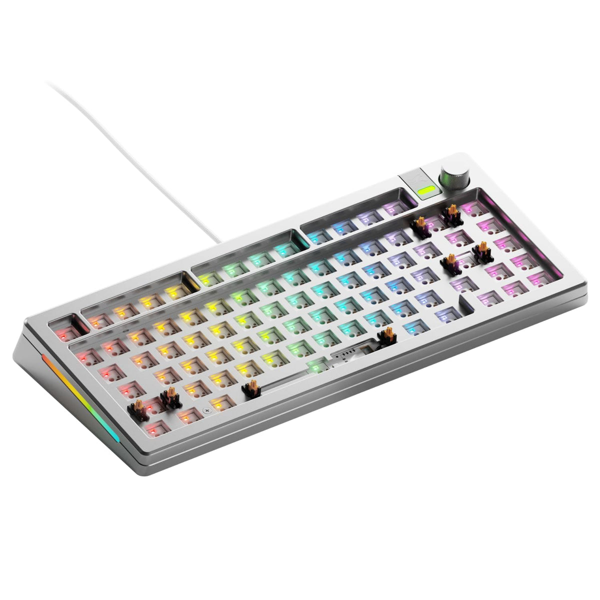 GLORIOUS Gaming - GMMK 3 PRO Barebones Custom Keyboard Kit w/Knob, Custom Modular Aluminum Body & Gasket System, Hotswappable 100% Keyboard, Sound Dampening Foam, Aluminum Switch Plate ANSI (Black)
