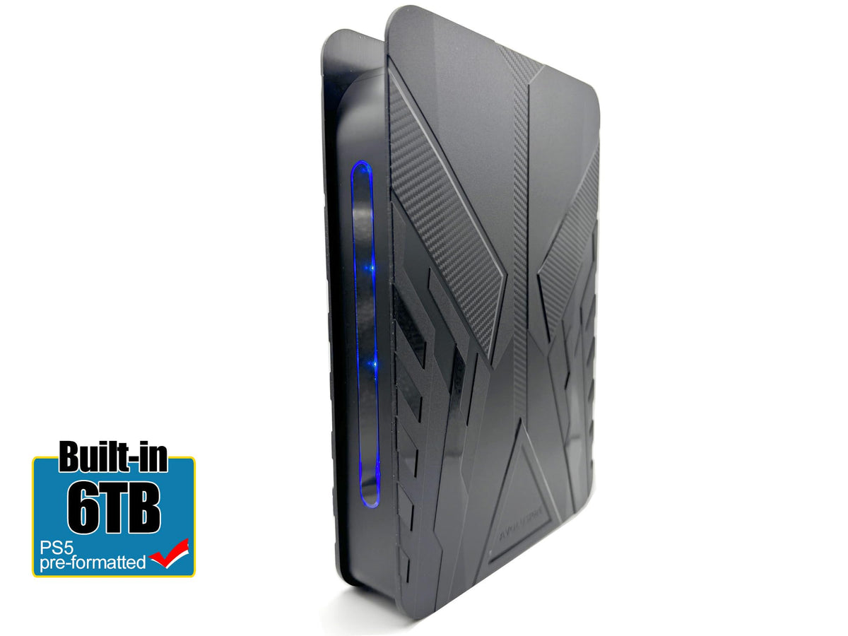 Avolusion PRO-T8 Series 6TB USB 3.0 External Gaming Hard Drive for PS5 Game Console (Black) - 2 Year Warranty (Renewed)