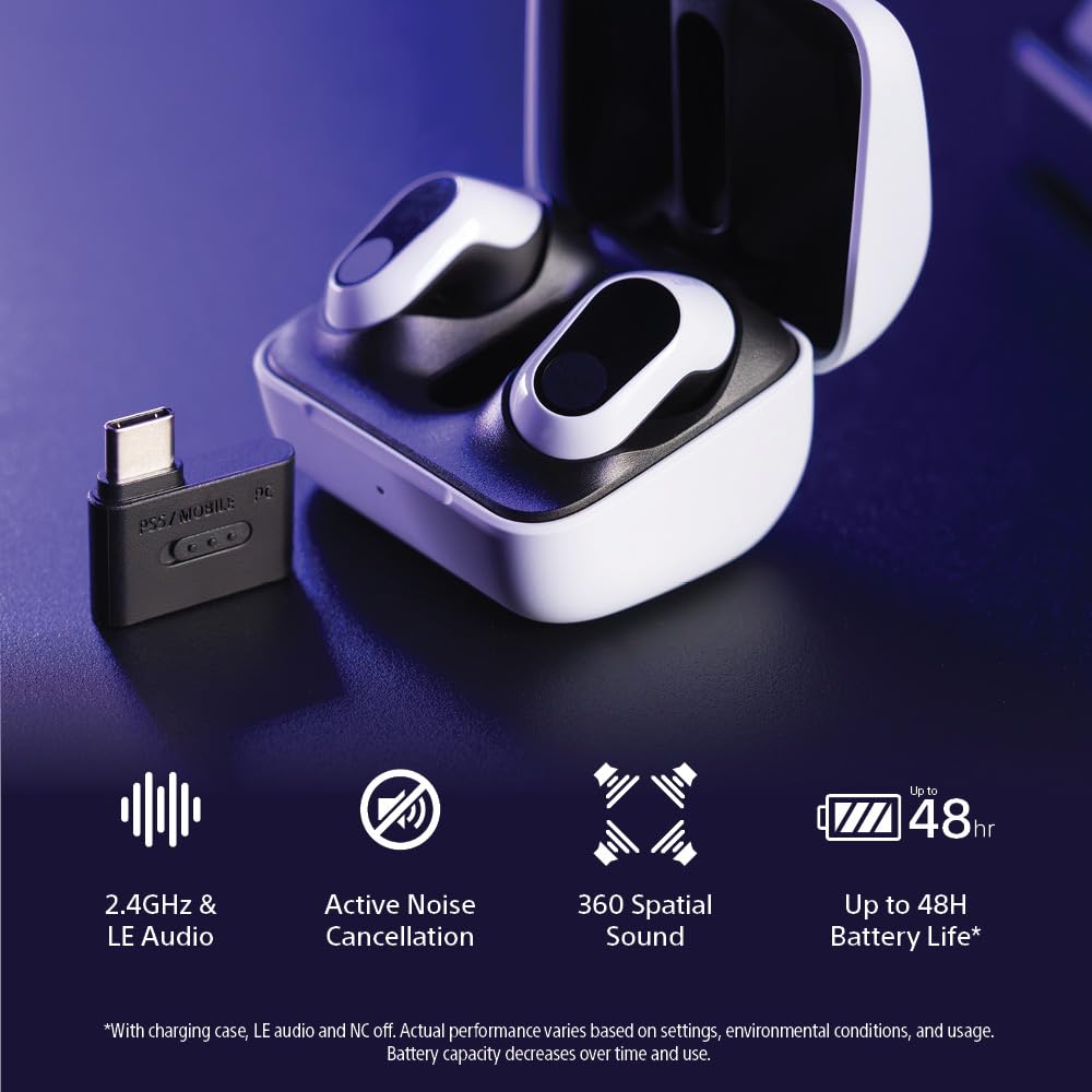 Sony INZONE Buds Wireless Noise Cancelling Gaming Earbuds, Black