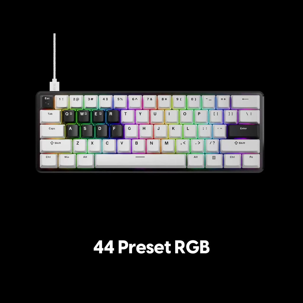Pulsar Gaming Gears PCMK3HE Gaming Keyboard, 60%, ANSI, White