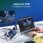 AVerMedia Steam Deck Dock with HDMI 4K@60Hz, USB C Charging, Screen Mirroring, Video Capture for Switch, Steam Deck, ROG Ally, Legion Go, MSI Claw, iPhone, iPad - X'TRA GO GC515