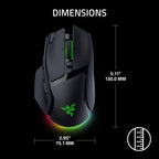 Razer Basilisk V4 Pro Wireless Gaming Mouse, 200 Hr Battery Life, Black