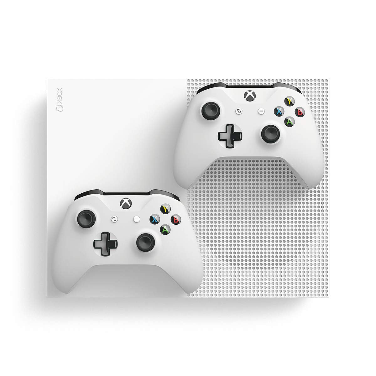 Microsoft Xbox One S Two-Controller Bundle 4K 1TB HDD White (Renewed)