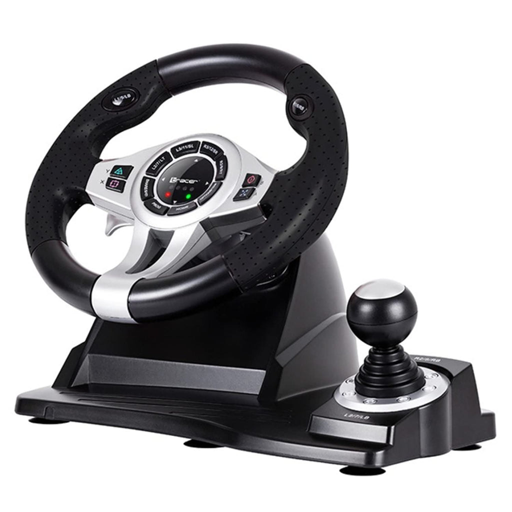 Tracer Roadster 4 in 1 Steering Wheel for PC/PS3/PS4/Xone 2 Pedal Set Gear Lever 270 Degree Rotation Angle