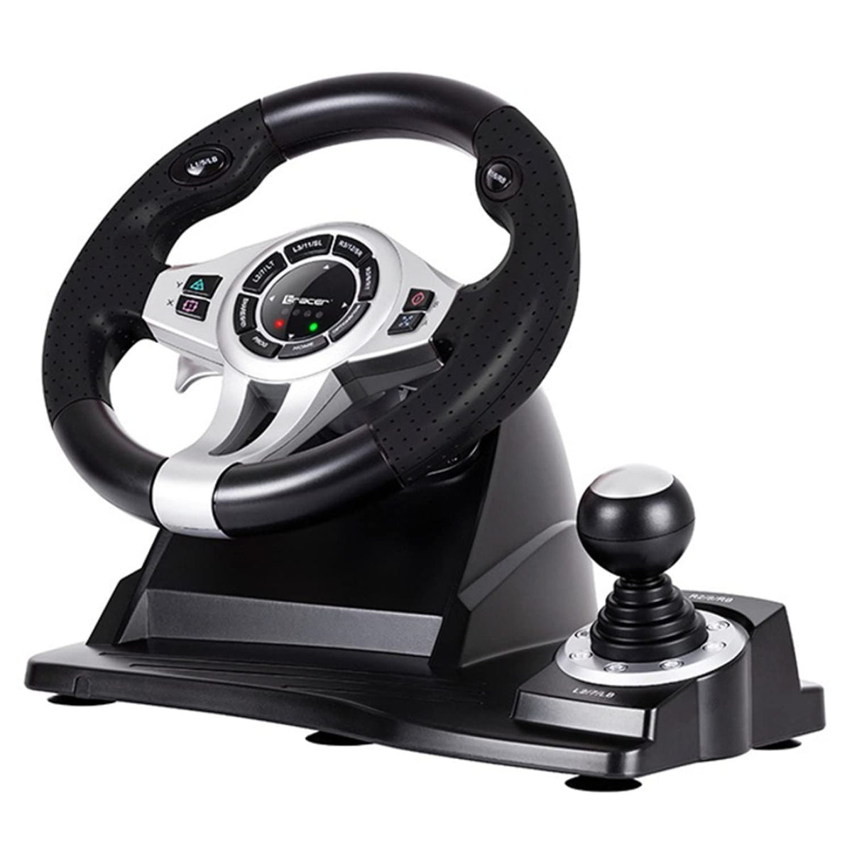 Tracer Roadster 4 in 1 Steering Wheel for PC/PS3/PS4/Xone 2 Pedal Set Gear Lever 270 Degree Rotation Angle