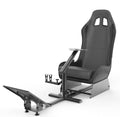 Sim Racing Cockpit with Seat | Compatible with G29 G920 G923 T248X T248 T300RS TX F458 T500RS| Easy to Install Racing Wheel Stand for PS5, Xbox, PC Gaming (Black/Grey)