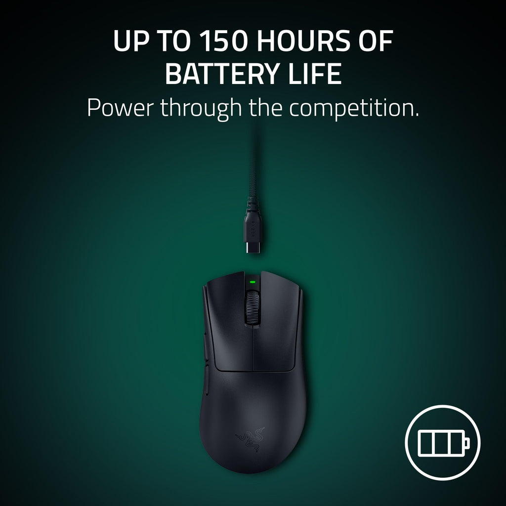 Razer DeathAdder V4 Pro Wireless Gaming Mouse, 8K Polling Rate, 56g, Black