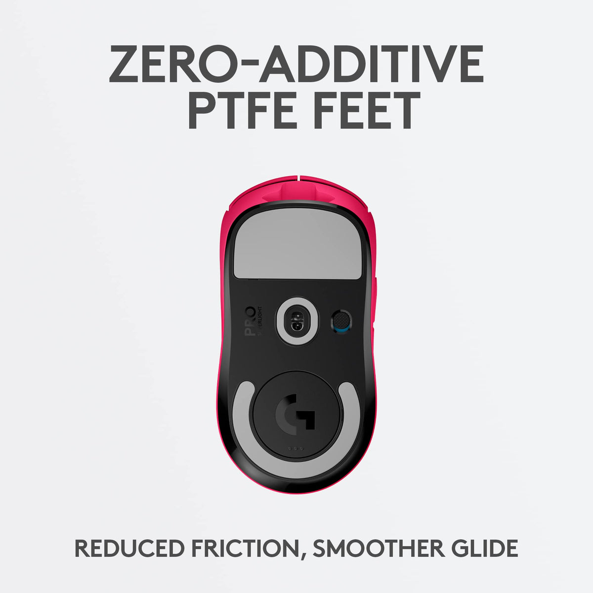 Logitech G PRO X Superlight Wireless Gaming Mouse, Ultra-Lightweight, Hero 25K Sensor, 25,600 DPI, 5 Programmable Buttons, Long Battery Life, Compatible with PC/Mac - Magenta