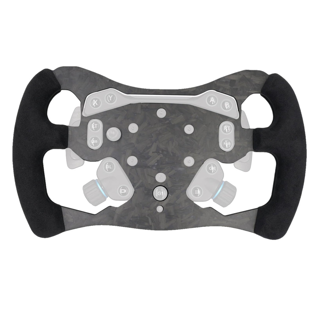 Latest Dual Perforated Leather Grip For Logitech G RS50 System; lightweight Real Carbon Fiber Compatible with Logitech G RS On Xbox Series X/S PS4/PS5 PC Wheel Hub (13 inch-Dual Perforated Leather)