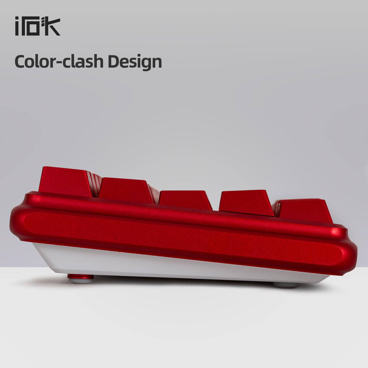IROK CD67 RGB Portable 60% Gaming Keyboard with Full Metal Enclosure, hot-swappable red switches with Customizable backlighting, Wired Mechanical Keyboard for Windows PC Gamers