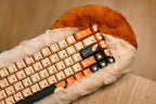 PETBRICK 65 2.4G Wireless Gaming Keyboard 65%, World's First Fluffy, Pettable Custom Mechanical Leaf Spring Keyboard, Switch Between Two Styles Any Time, Odd Eye