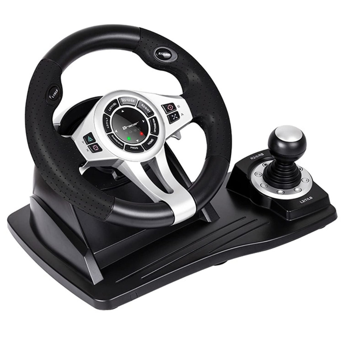 Tracer Roadster 4 in 1 Steering Wheel for PC/PS3/PS4/Xone 2 Pedal Set Gear Lever 270 Degree Rotation Angle