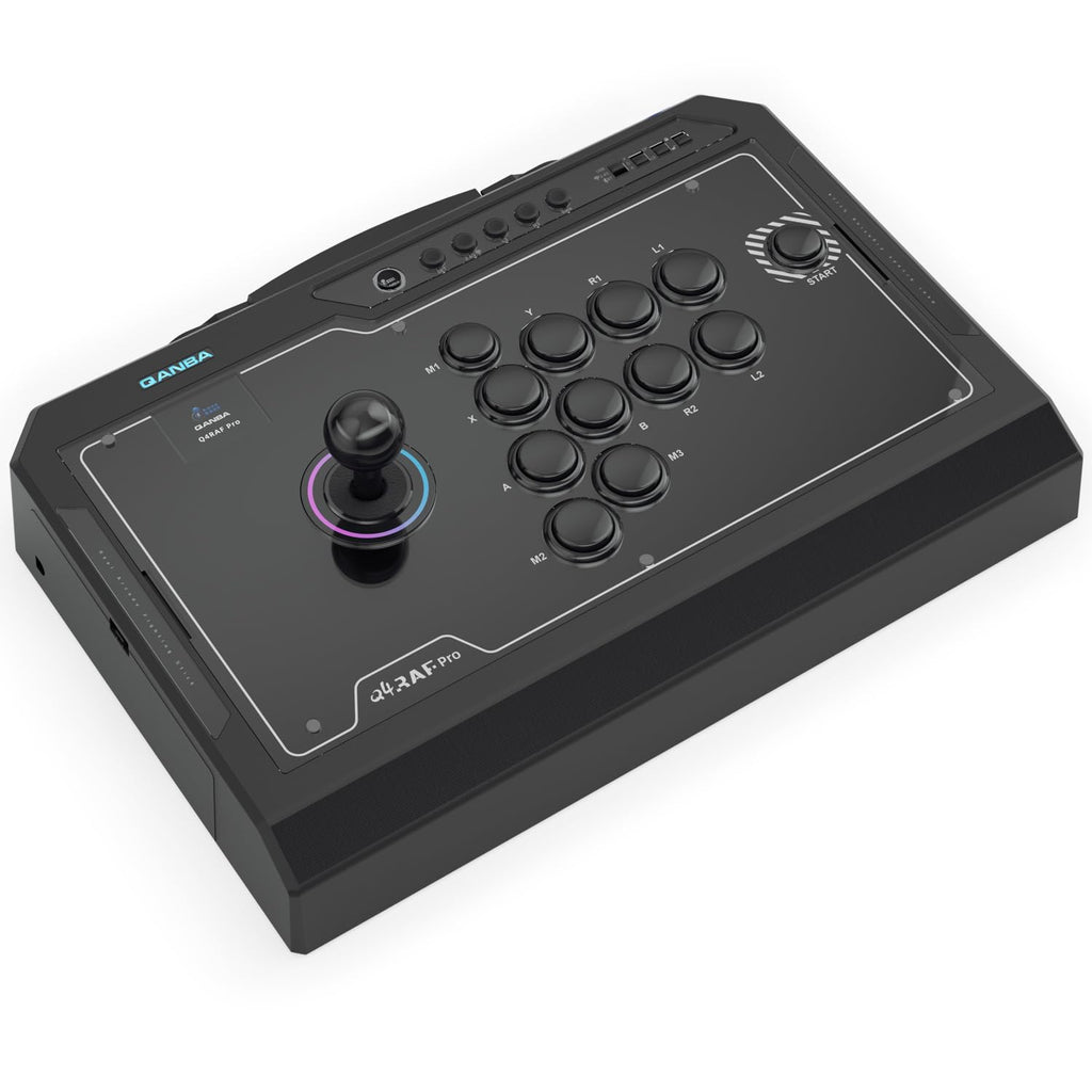 qanba Q4 Pro 8K Arcade Fight Stick, Wireless Arcade Stick Joystick for PC, Tournament Fighting Game Controller, Black