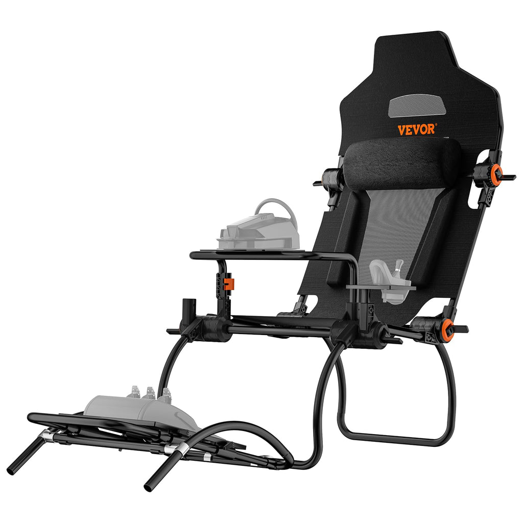 VEVOR Gaming Racing Wheel Stand, Compatible with Logitech G923/G920/G29 & Thrustmaster T248P, Heavy-Duty Adjustable Steering Wheel Stand Cockpit, 330 lbs Capacity, Compact for Sim Racing