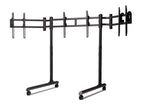 Next Level Racing Round Tube Freestanding Triple Monitor Stand, Black
