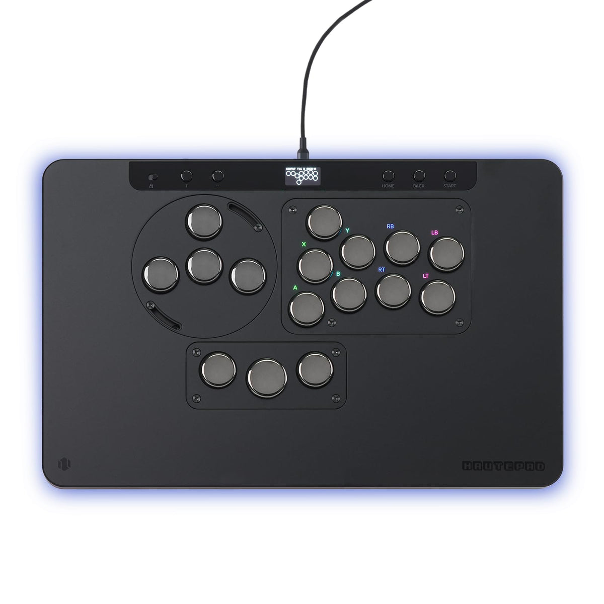 Leverless Controller Arcade Stick: Arcade Stick X Series with Ambient RGB & Tournament Lock Switch, Low Profile X1 with Wind Engine Switches ,Leverless Controller for Switch, PC,PS4
