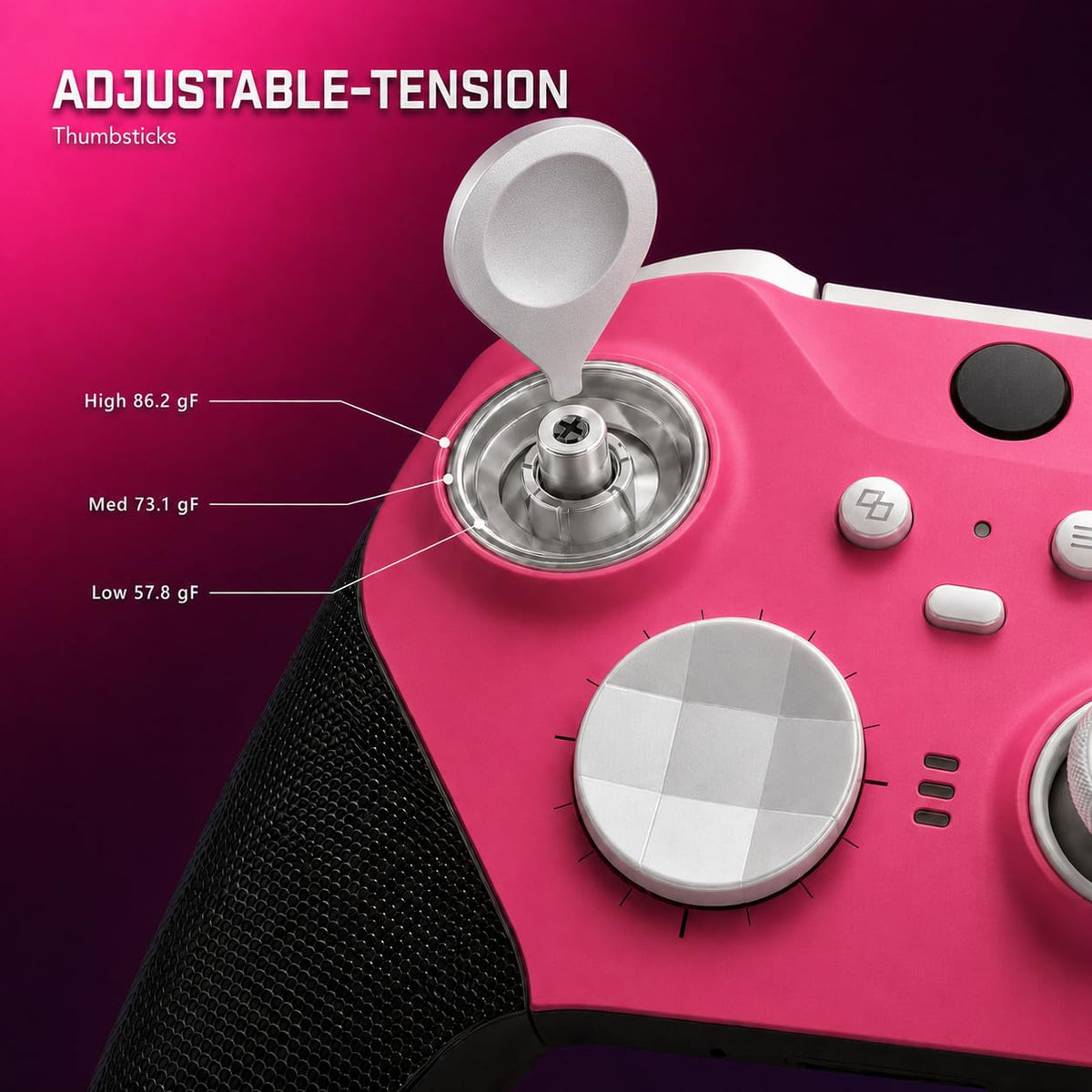 BIXIONGGOUGOU DIY Customized Elite Series 2 Controller Compatible with Xbox Elite Series 2 Controller, Wireless Gaming Controller Compatible for Xbox Series S/X, Xbox One - Candy Pink