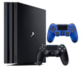 Sony PlayStation 4 Pro 1TB Two Controller Bundle: PlayStation 4 1TB Pro Console Jet Black, 2 DUALSHOCK 4 Wireless Controllers (Renewed)