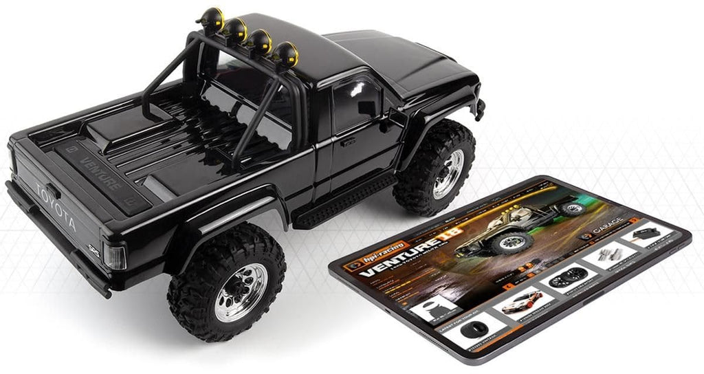 HPI Racing 160802 - Venture18 1985 Toyota Hilux 1/18 Brushless Crawler RTR Black