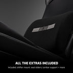 Next Level Racing F-GT Racing Simulator Cockpit. Formula and GT racing simulator cockpit compatible with Thrustmaster, Fanatec, Moza Racing on PC, Xbox and PS