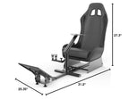Sim Racing Cockpit with Seat | Compatible with G29 G920 G923 T248X T248 T300RS TX F458 T500RS| Easy to Install Racing Wheel Stand for PS5, Xbox, PC Gaming (Black/Grey)