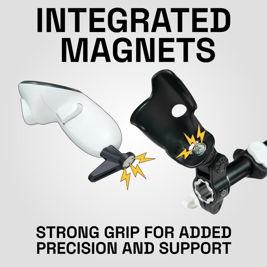 Magnetic Gun Stock for Quest 3, 3S & with Silicone Grips - Magnetic VR Gun Stock - with Basic Sling - VR Accessory for Shooting Games - OneStock Magnetic