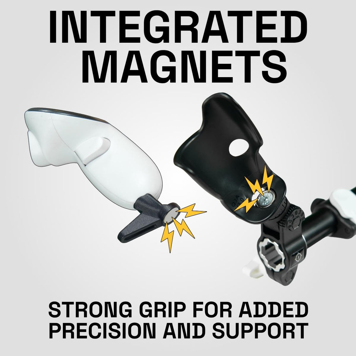 Magnetic Gun Stock for Quest 3, 3S & with Silicone Grips - Magnetic VR Gun Stock - with Basic Sling - VR Accessory for Shooting Games - OneStock Magnetic