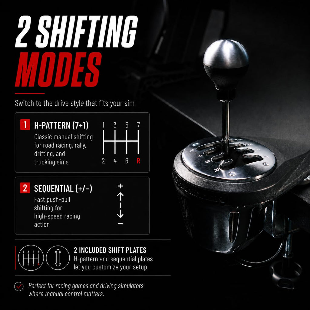 Thrustmaster TH8A Shifter, H-Pattern & Sequential Add-On - PS5, XBOX & PC