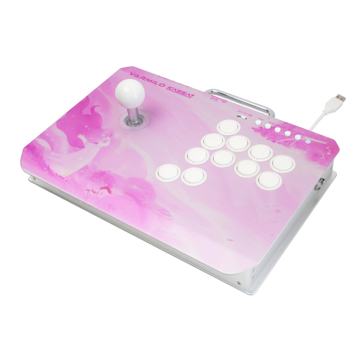 VARMILOARCADE Kassai Arcade Fight Stick Rapid Trigger Tournament Grade Controller for Fighting Games Two Versions Standard PC Only or Pro Compatible with PC PS4 PS5 Switch1 Switch2 (Sakura, Standard (PC))