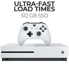 Zeust Xbox One S 512GB Console Bundle - Includes the Xbox One S 500 GB Console White, 1 Wireless Controller, HDMI Cable, and Microfiber Cloth - Compact Digital Gaming Kit (Renewed)