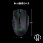 Razer Naga V3 Pro Wireless MMO Gaming Mouse with Swappable Side Plates