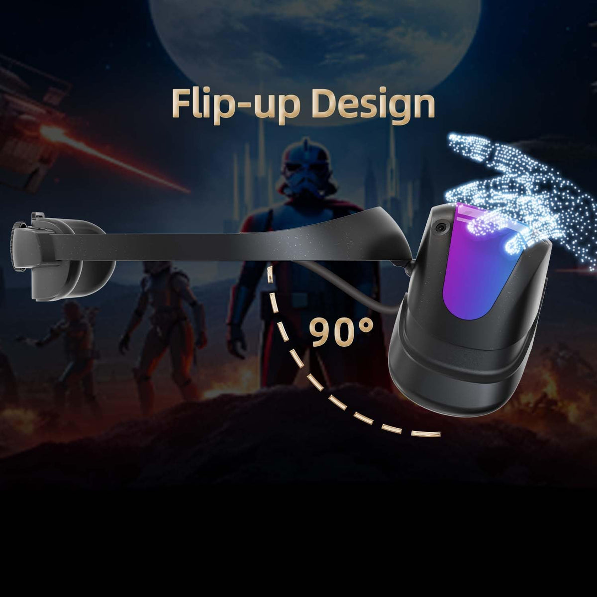 DPVR E4 PC VR Headset, Virtual Reality Headset for PC, SteamVR, 120Hz