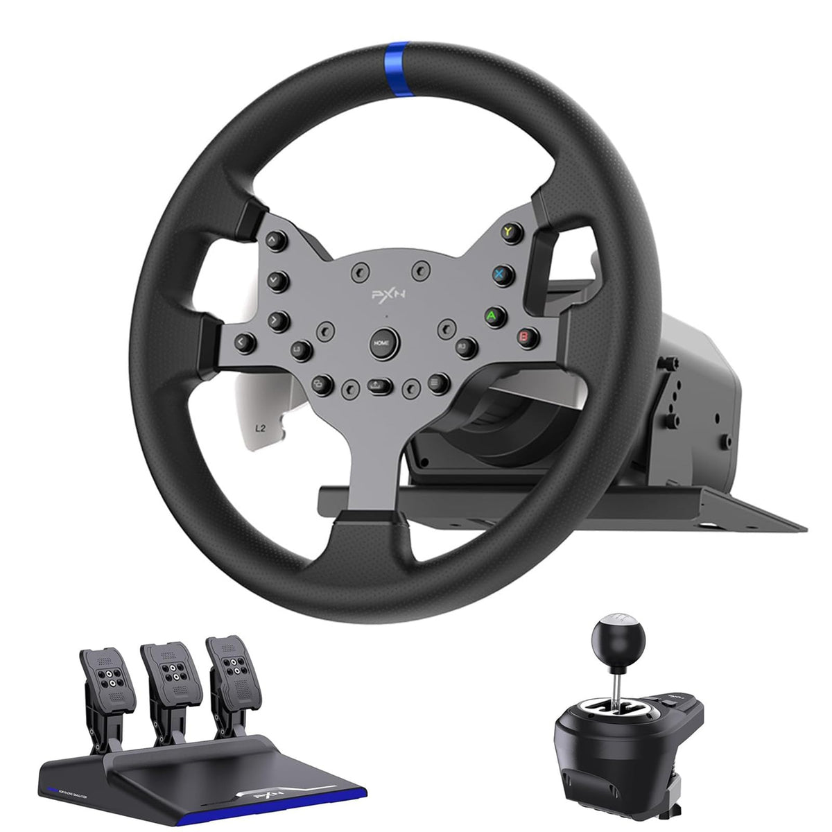 PXN V99 Force Feedback PC Racing Wheel Detachable Gaming Sim Steering Wheel