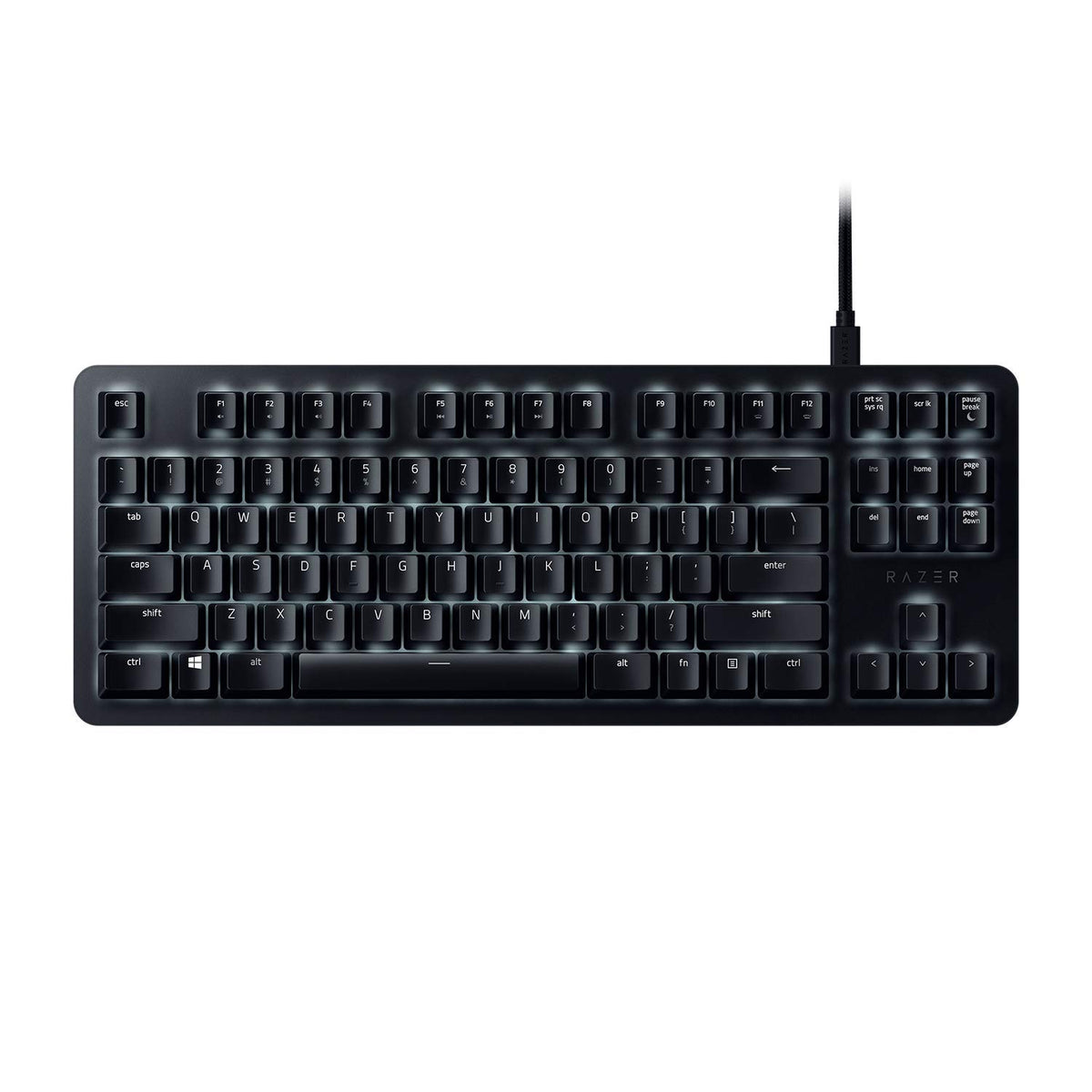 Razer BlackWidow TE Chroma v2 TKL Tenkeyless Mechanical Gaming Keyboard: Orange Key Switches, Tactile & Silent, Chroma RGB Lighting, Magnetic Wrist Rest, Programmable Macros, Classic Black