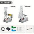 Simjack UT Pedal Sim Racing Pedals 200KG Load Cell Brake Pedal PC Racing Simulator Pedals Pressure Sensor HE Hydraulic System (UT-P3-H3-DB)