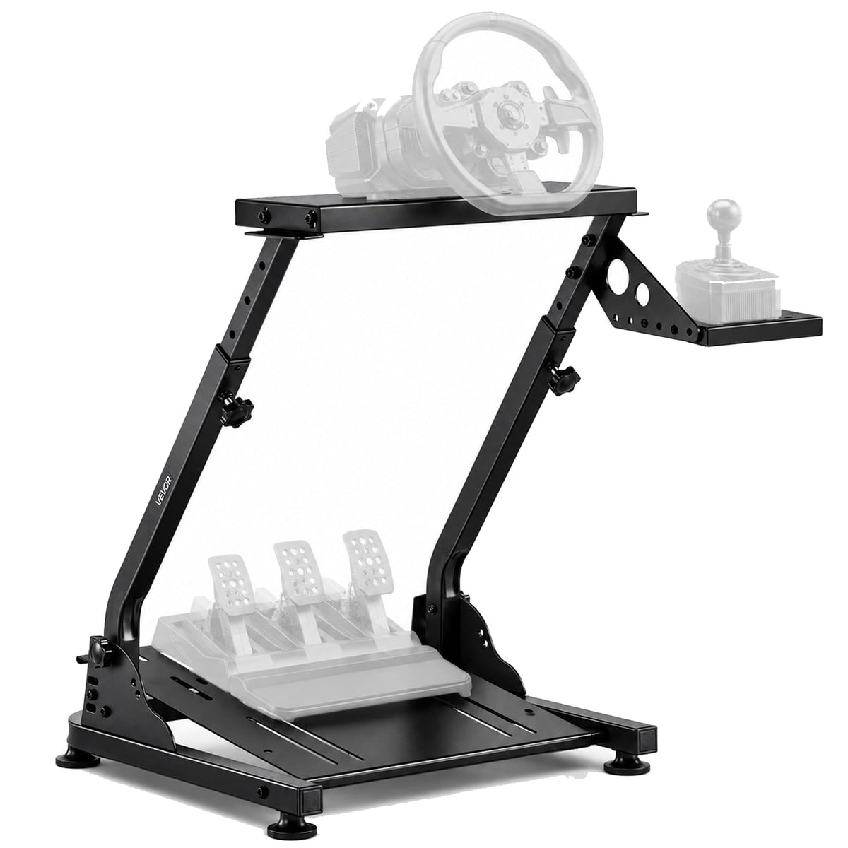 VEVOR Racing Wheel Stand, Heavy-Duty Simulator Cockpit Steering Wheel Stand, Fit Logitech G25, G27, G29, G920, G923, Thrustmaster T300RS, TX F458, T500RS, T3PA-PRO (F1/GT) and CSR Pedals