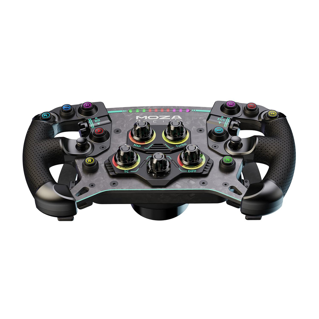 MOZA Racing ステリングホイール GS V2P Steering Wheel ハンドル GT・Formula カスタマイズ可能な10個のLED RGBボタン クイックリリース内蔵 レーシングゲーム R057 【国内正規品】