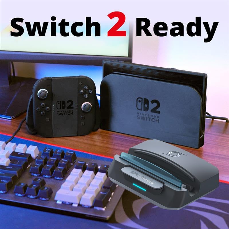 AVerMedia Steam Deck Dock with HDMI 4K@60Hz, USB C Charging, Screen Mirroring, Video Capture for Switch, Steam Deck, ROG Ally, Legion Go, MSI Claw, iPhone, iPad - X'TRA GO GC515