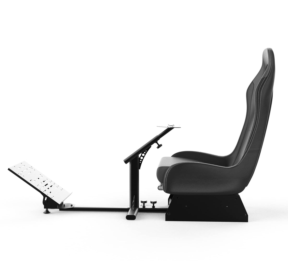 Sim Racing Cockpit with Seat | Compatible with G29 G920 G923 T248X T248 T300RS TX F458 T500RS| Easy to Install Racing Wheel Stand for PS5, Xbox, PC Gaming (Black/Grey)