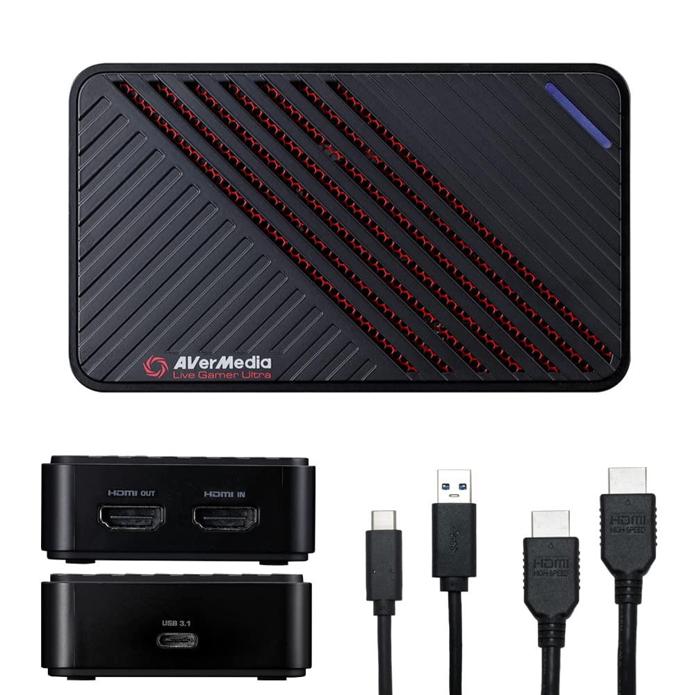 AVerMedia Live Gamer Ultra GC553 – 4K60 HDR Pass-Through, 4K30 Capture, Low Latency for Xbox Series X/S, PS5, Switch, Windows 11/macOS 10.13