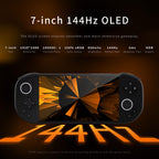 Mangmi Pocket Max Game Console,7 Inch OLED Android 13 System 8000mAh Battery Video Games Consoles,with DDR4+128G TF Card and Wireless Networt Console Casual Game Console RGB Joystick/6-Axis(Gray)