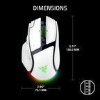 Razer Basilisk V4 Pro Wireless Gaming Mouse, 200 Hr Battery Life, White