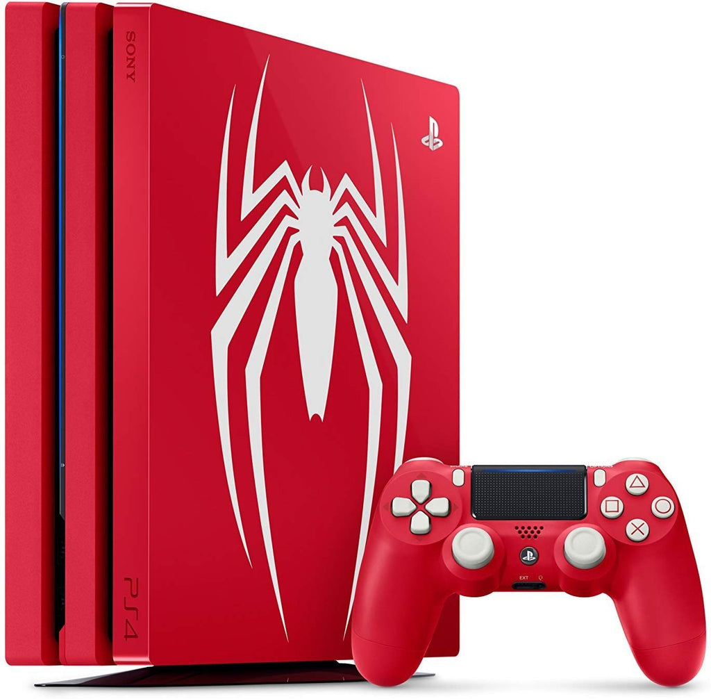 Playstation 4 Pro 1TB SSD Limited Edition Console - Marvels Spider-Man Bundle Enhanced with Fast Solid State Drive (Renewed)