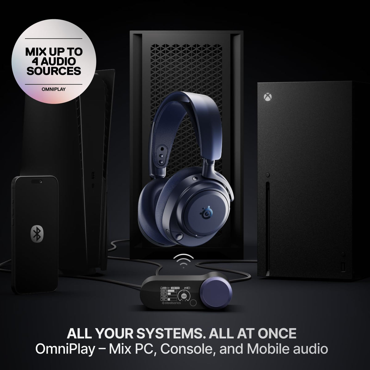 SteelSeries Arctis Nova Pro Omni Gaming Headset - Midnight Blue