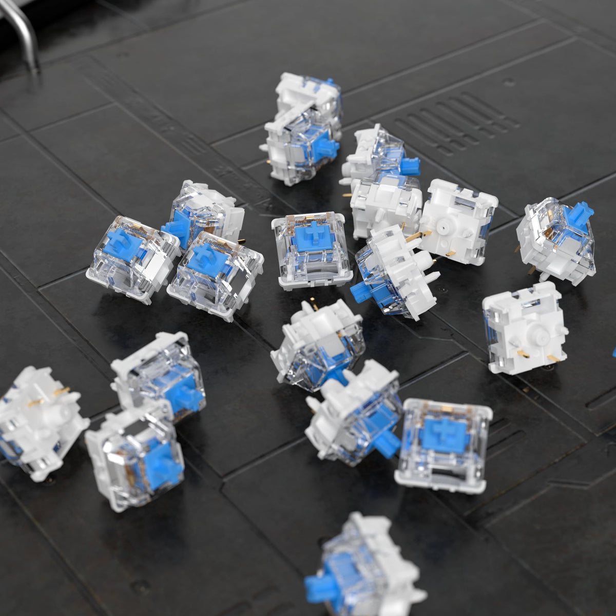 Zhouwang Blue Pro Clicky Mechanical Keyboard Switches, 1000 Pcs