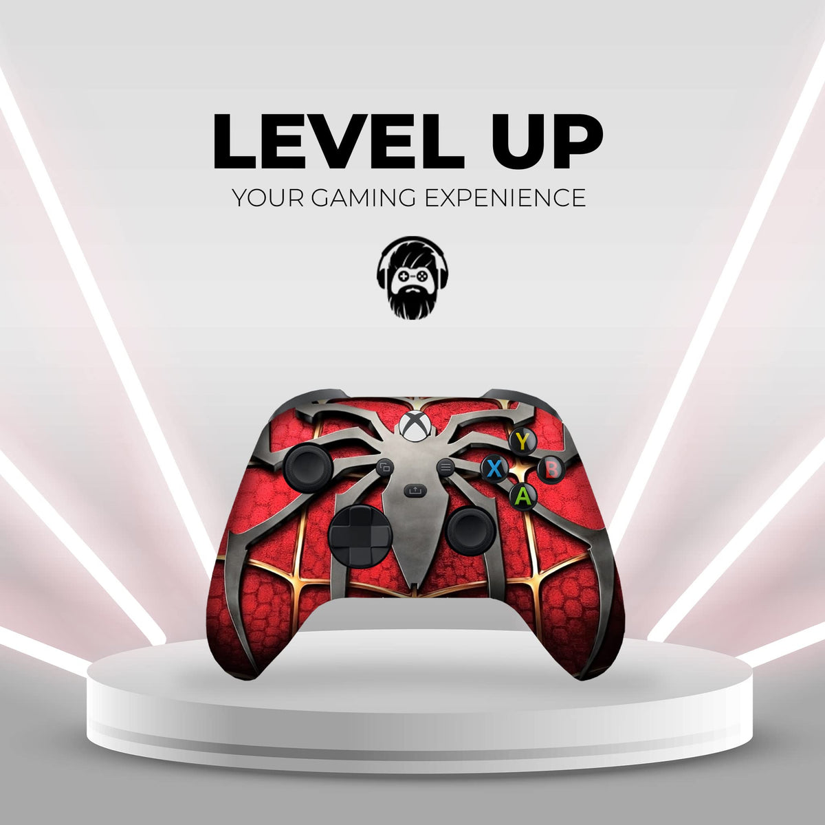 Spiider-Man Red Superhero Modded Custom X-box Controller Wireless