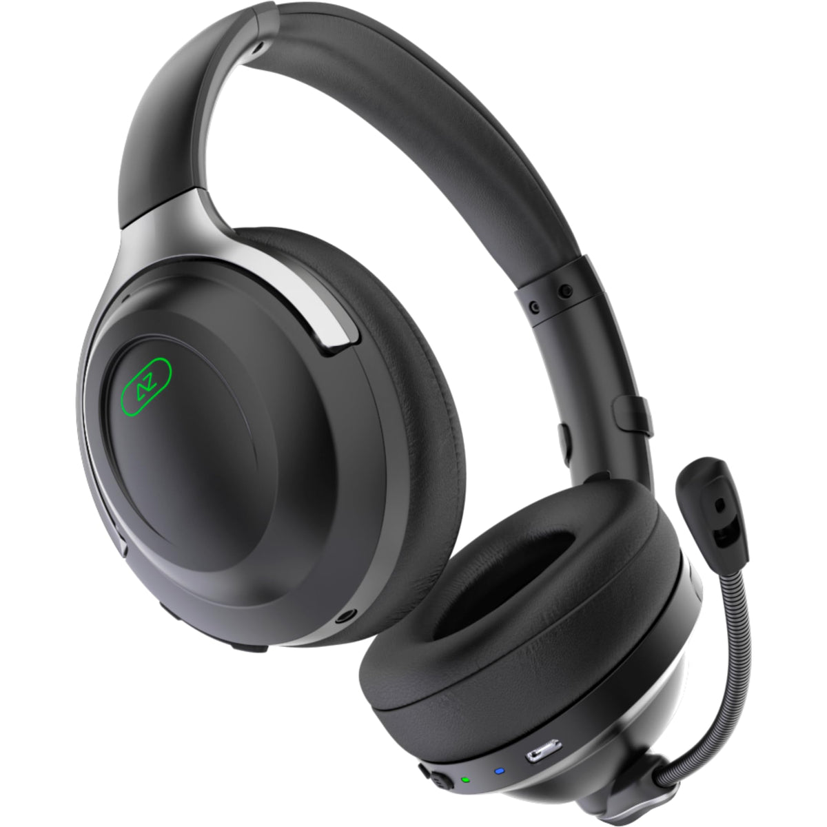 ACEZONE A-Spire Wireless Gaming Headset, Tournament-Grade Hybrid ANC, Ultra-Low Latency, Flip-to-Mute Mic, App EQ, 35+ Hr Battery, 270g, 2.4GH, BT, USB-C, 3.5mm, for PC, MacOS PS4/PS5, Switch, Mobile